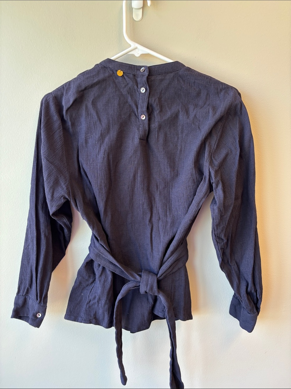 Antik Batik Navy Tunic with Tan Embroidery - Picture 4 of 5